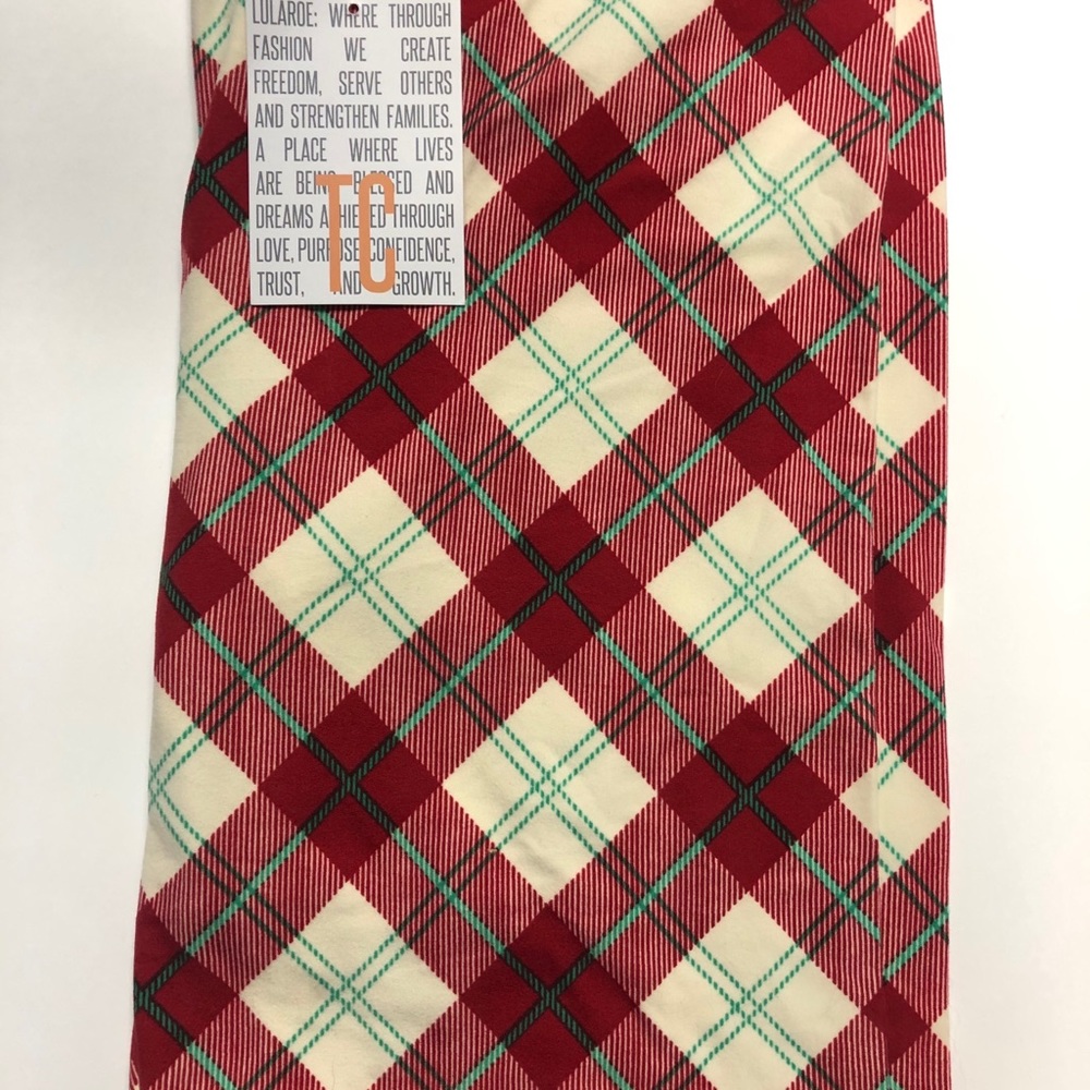 LuLaRoe Holiday Plaid Leggings-TC